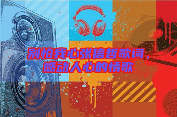 別怕我心張信哲歌詞,感動人心的情歌