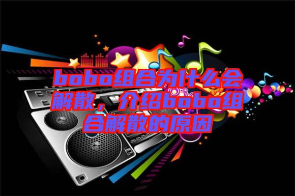 bobo組合為什么會解散,介紹bobo組合解散的原因