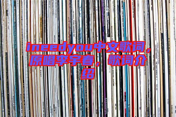 ineedyou中文歌詞，原唱李宇春，歌詞介紹