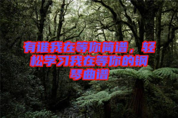 有誰我在等你簡(jiǎn)譜,輕松學(xué)習(xí)我在等你的鋼琴曲譜