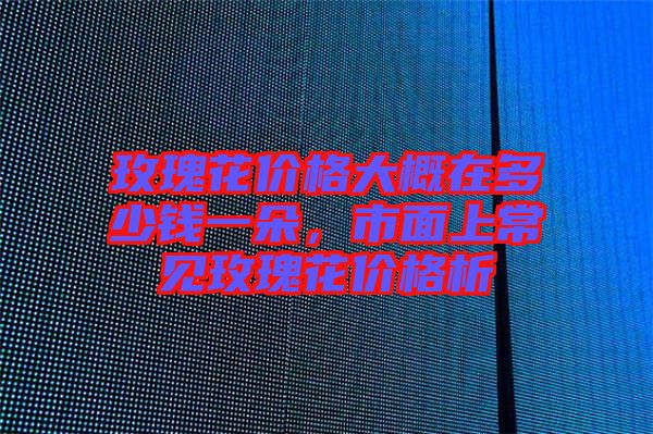 玫瑰花價格大概在多少錢一朵,市面上常見玫瑰花價格析