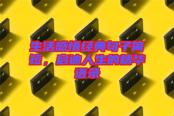 生活感悟經典句子簡短,啟迪人生的精華語錄