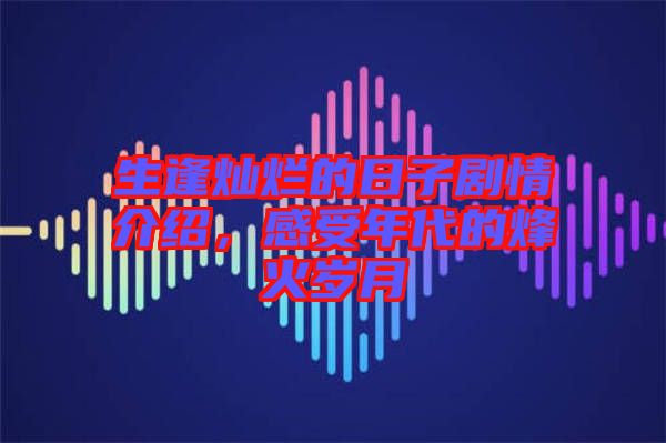 生逢燦爛的日子劇情介紹,感受年代的烽火歲月