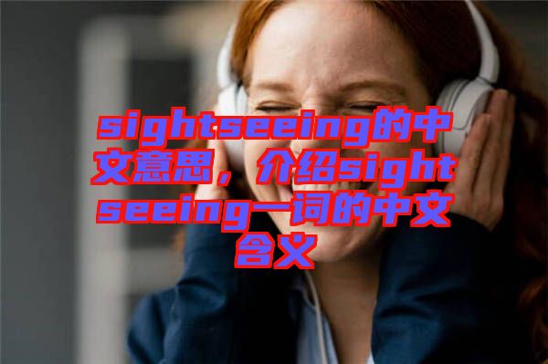 sightseeing的中文意思,介紹sightseeing一詞的中文含義