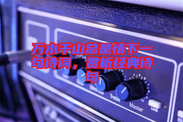 萬水千山總是情下一句詩詞,賞析經典詩句