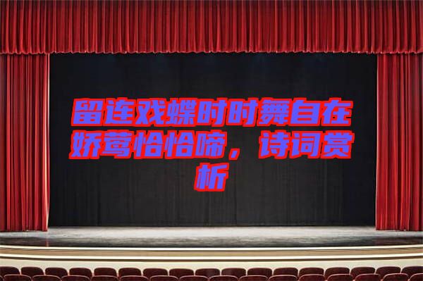 留連戲蝶時(shí)時(shí)舞自在嬌鶯恰恰啼,詩(shī)詞賞析