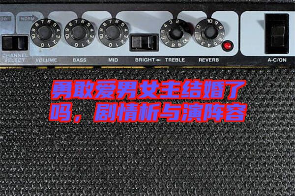 勇敢愛男女主結(jié)婚了嗎,劇情析與演陣容