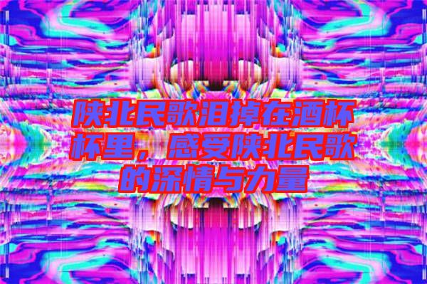 陜北民歌淚掉在酒杯杯里,感受陜北民歌的深情與力量