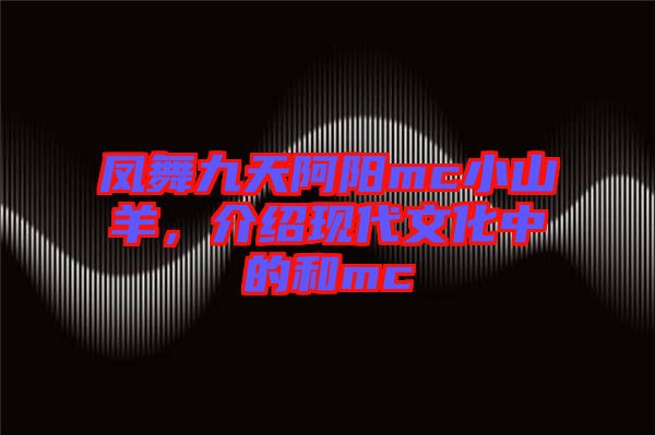 鳳舞九天阿陽(yáng)mc小山羊,介紹現(xiàn)代文化中的和mc