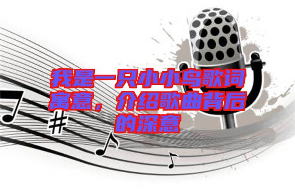 我是一只小小鳥歌詞寓意,介紹歌曲背后的深意