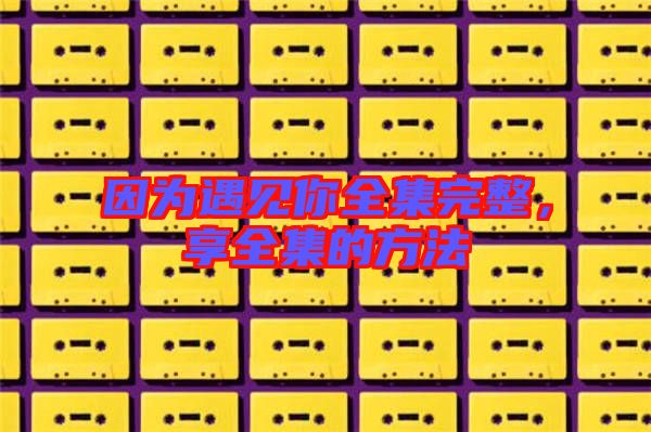 因為遇見你全集完整，享全集的方法