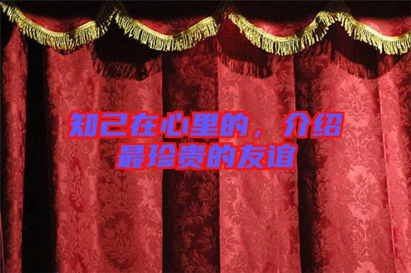 知己在心里的,介紹最珍貴的友誼