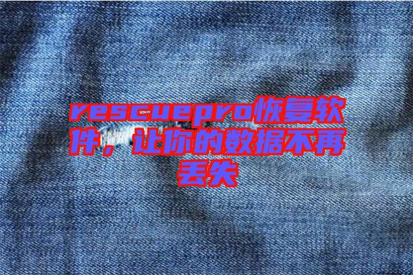 rescuepro恢復(fù)軟件,讓你的數(shù)據(jù)不再丟失