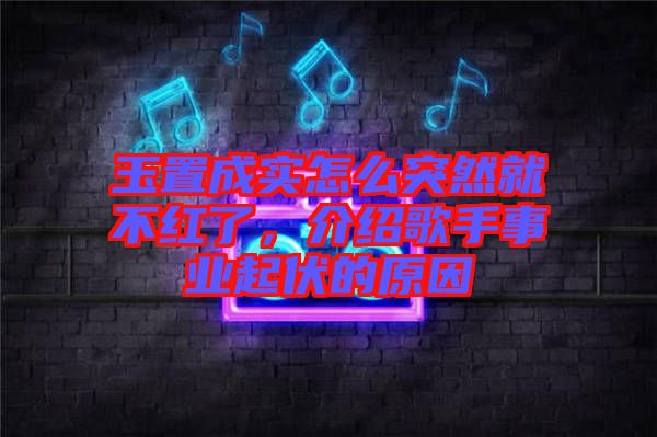 玉置成實怎么突然就不紅了,介紹歌手事業起伏的原因