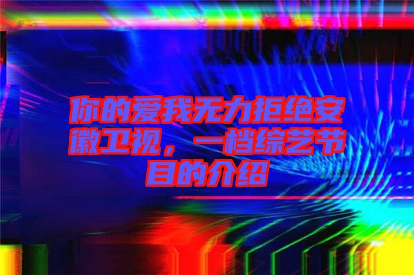 你的愛我無力拒絕安徽衛視,一檔綜藝節目的介紹