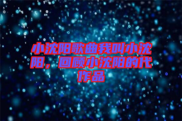 小沈陽歌曲我叫小沈陽,回顧小沈陽的代作品