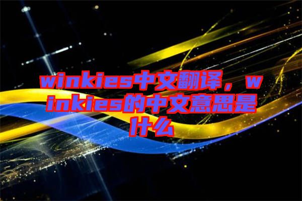 winkies中文翻譯,winkies的中文意思是什么