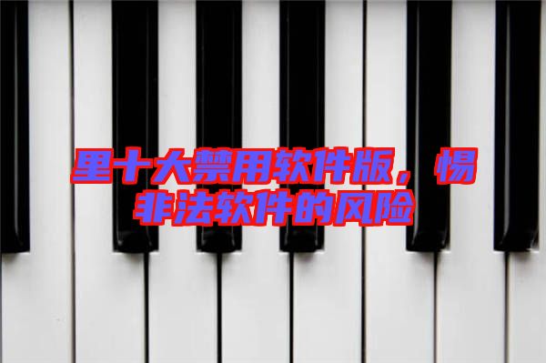 里十大禁用軟件版,惕非法軟件的風險
