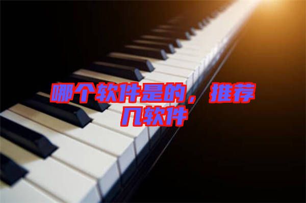 哪個(gè)軟件是的,推薦幾軟件