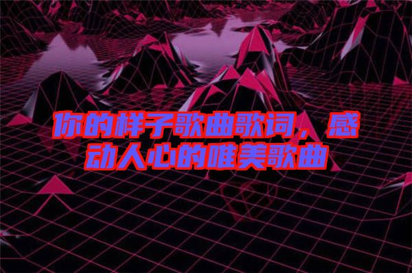 你的樣子歌曲歌詞,感動人心的唯美歌曲