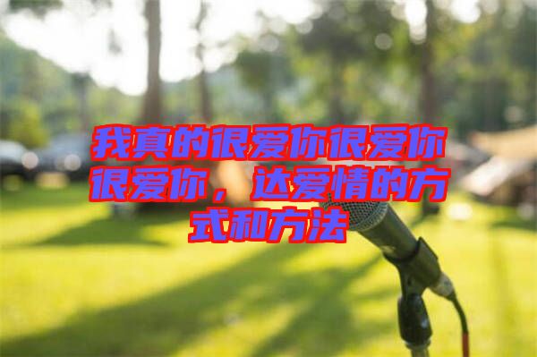 我真的很愛你很愛你很愛你,達(dá)愛情的方式和方法