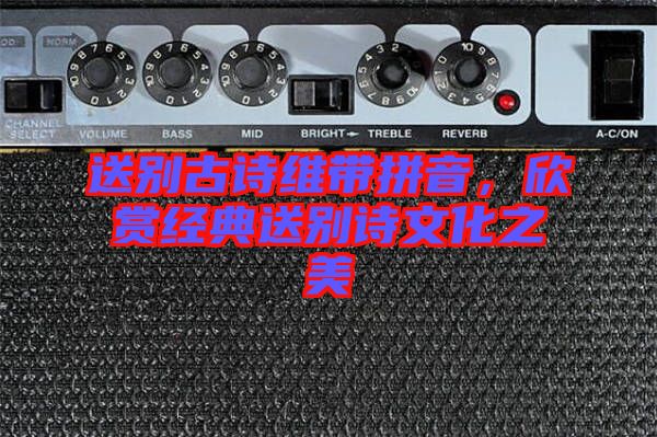 送別古詩維帶拼音,欣賞經(jīng)典送別詩文化之美