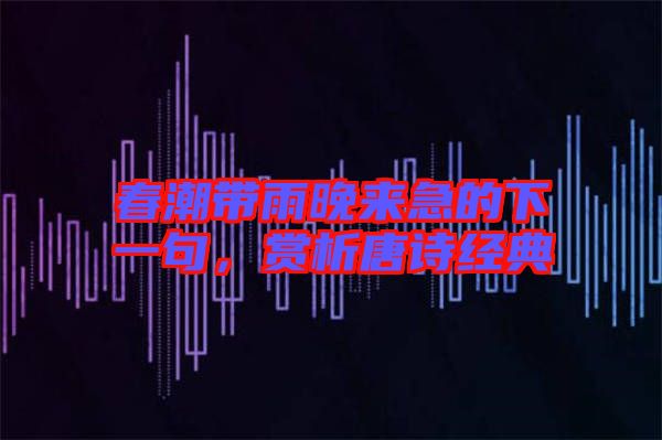 春潮帶雨晚來急的下一句,賞析唐詩經(jīng)典