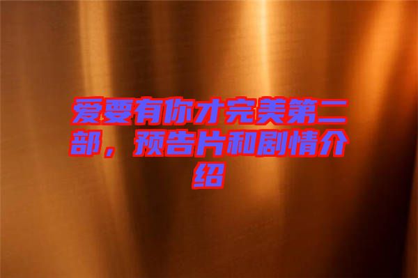 愛要有你才完美第二部,預告片和劇情介紹