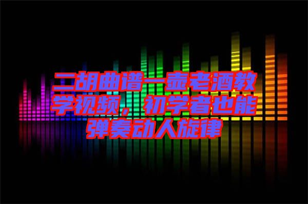 二胡曲譜一壺老酒教學(xué)視頻,初學(xué)者也能彈奏動人旋律