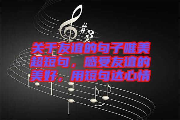 關于友誼的句子唯美超短句,感受友誼的美好,用短句達心情