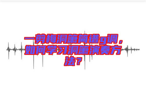 一剪梅洞簫簡譜g調,如何學習洞簫演奏方法?