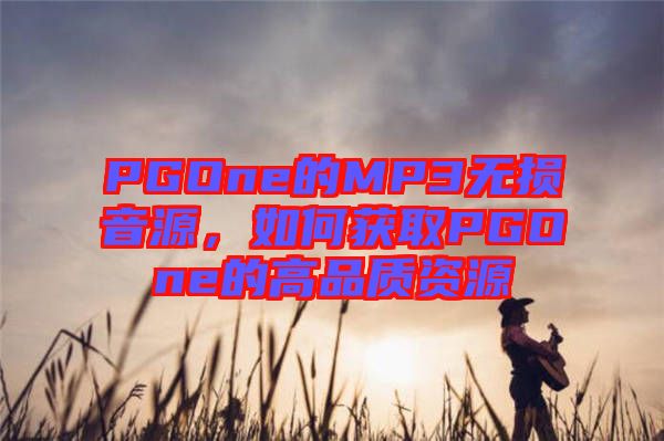 PGOne的MP3無(wú)損音源,如何獲取PGOne的高品質(zhì)資源