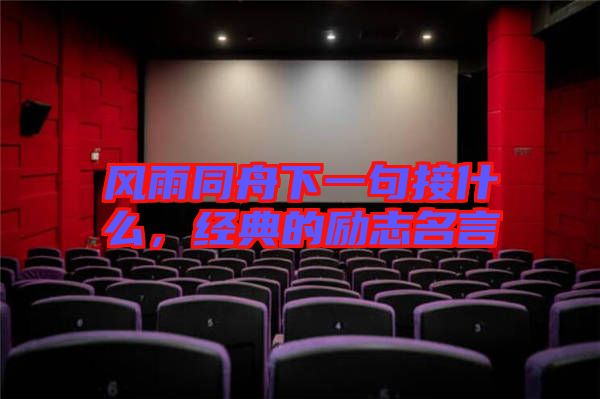 風(fēng)雨同舟下一句接什么,經(jīng)典的勵(lì)志名言