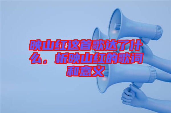 映山紅這首歌達了什么,析映山紅的歌詞和意義
