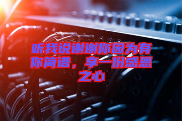 聽我說謝謝你因為有你簡譜,享一份感恩之心