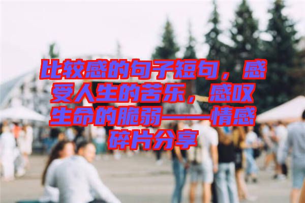 比較感的句子短句,感受人生的苦樂,感嘆生命的脆弱——情感碎片分享