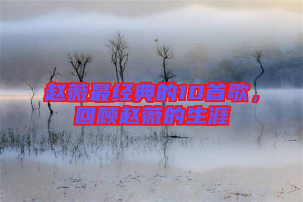 趙薇最經(jīng)典的10首歌,回顧趙薇的生涯