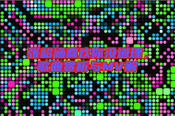 張韶涵喜歡你沒道理,歌曲賞析與MV解