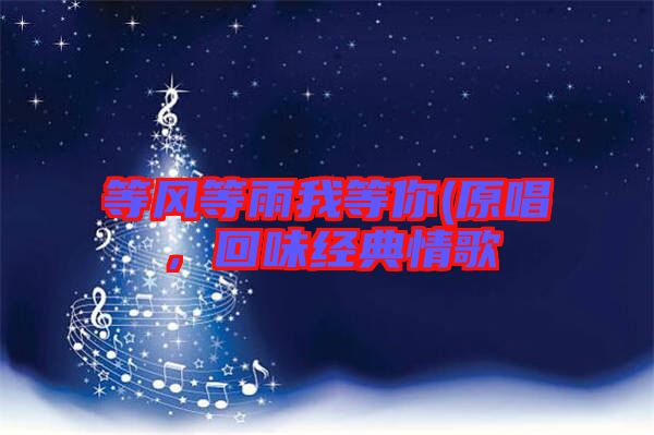 等風(fēng)等雨我等你(原唱,回味經(jīng)典情歌