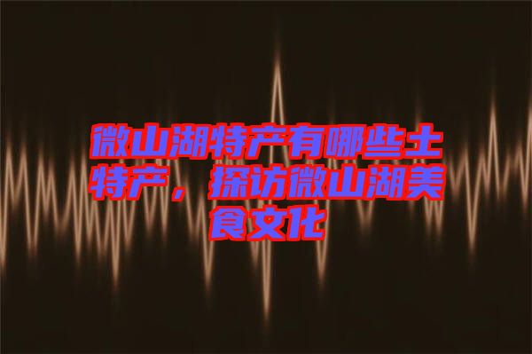 微山湖特產有哪些土特產,探訪微山湖美食文化