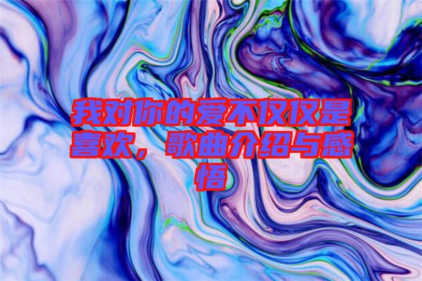 我對你的愛不僅僅是喜歡,歌曲介紹與感悟