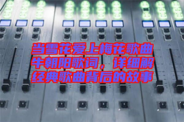 當(dāng)雪花愛上梅花歌曲牛朝陽歌詞,詳細(xì)解經(jīng)典歌曲背后的故事