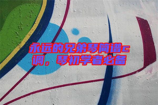 永遠的兄弟琴簡譜c調,琴初學者必備