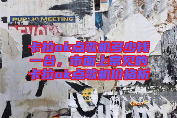 卡拉ok點歌機多少錢一臺,市面上常見的卡拉ok點歌機價格析