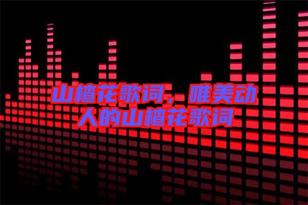 山楂花歌詞,唯美動人的山楂花歌詞