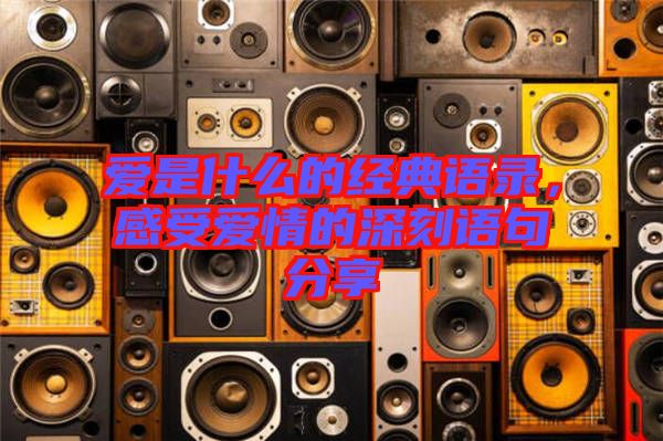 愛是什么的經典語錄,感受愛情的深刻語句分享