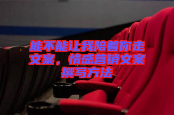 能不能讓我陪著你走文案,情感營(yíng)銷(xiāo)文案撰寫(xiě)方法