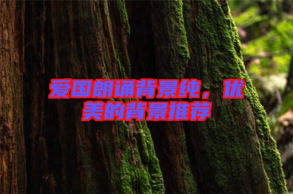 愛國朗誦背景純,優(yōu)美的背景推薦