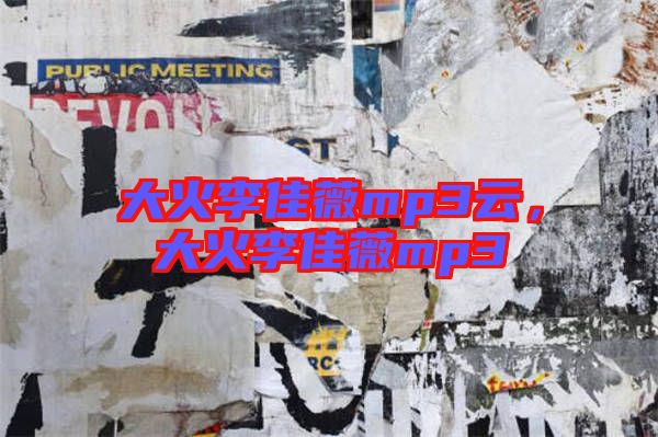 大火李佳薇mp3云,大火李佳薇mp3