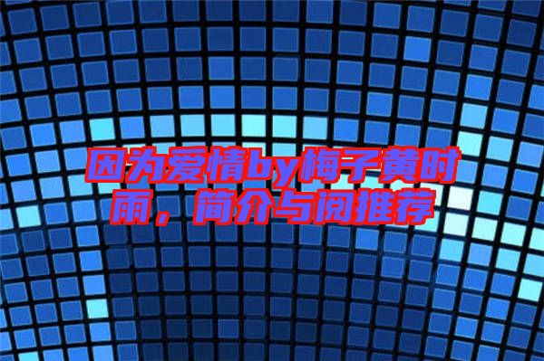 因?yàn)閻矍閎y梅子黃時(shí)雨,簡介與閱推薦